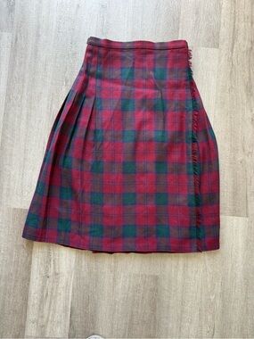 Vintage Wool Plaid Skirt
